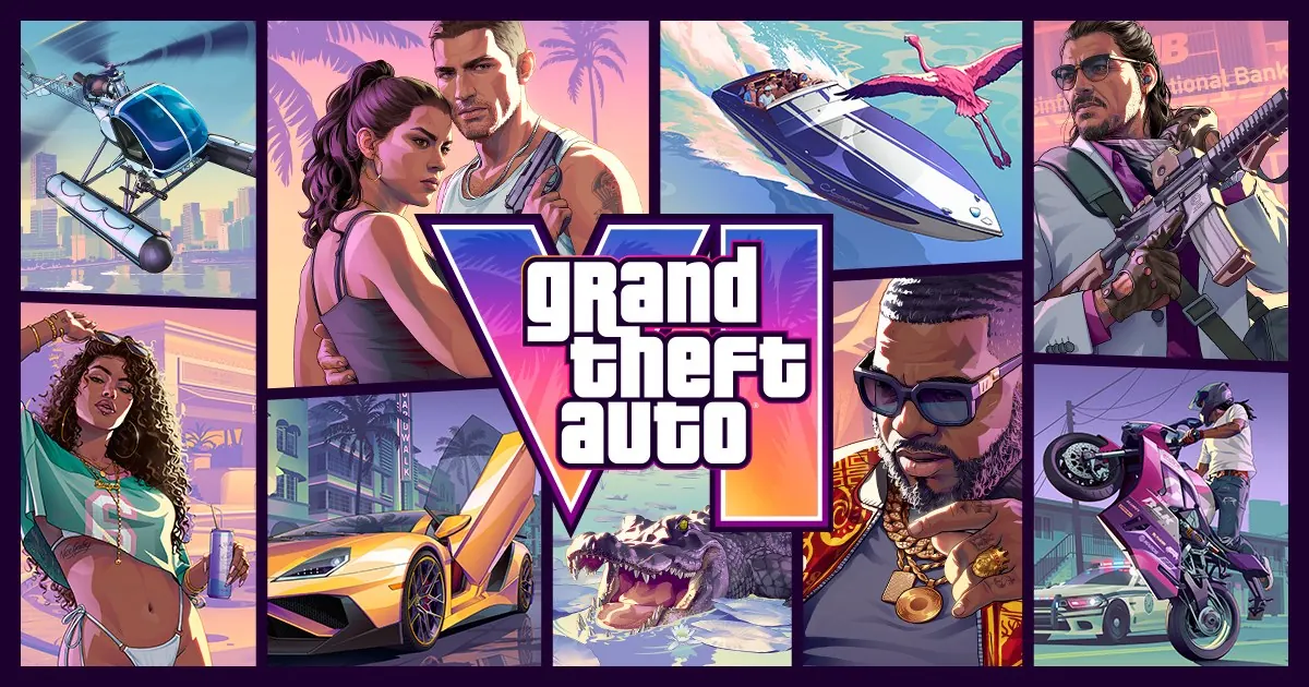 Grand Theft Auto VI key art, with the game’s logo.