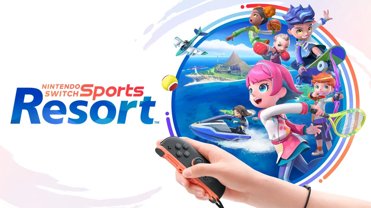 Nintendo Switch Sports Resort key art, with the game’s logo.